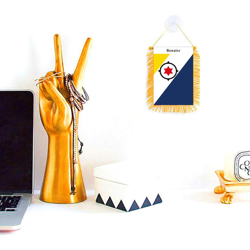 Bonaire Rearview Mirror Flag - CaribeHeart Bonaire