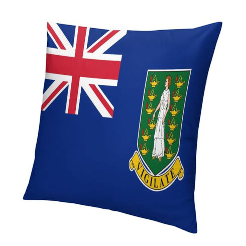 British Virgin Islands Flag Throw Pillow - CaribeHeart British Virgin Islands