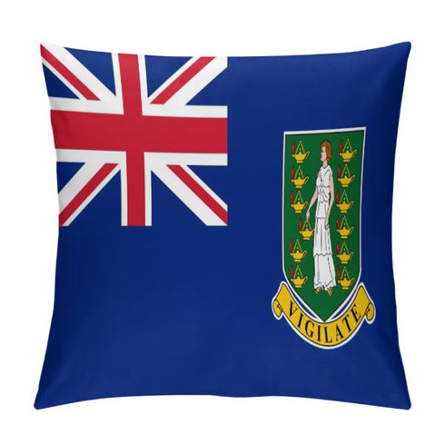 British Virgin Islands Flag Throw Pillow - CaribeHeart British Virgin Islands