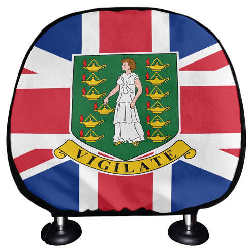 British Virgin Islands Headrest Cover - CaribeHeart British Virgin Islands