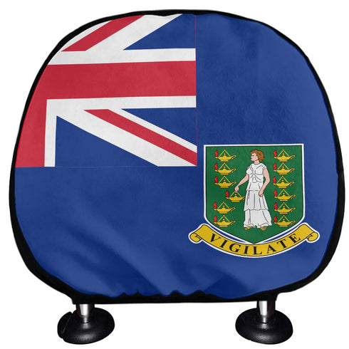 British Virgin Islands Headrest Cover - CaribeHeart British Virgin Islands