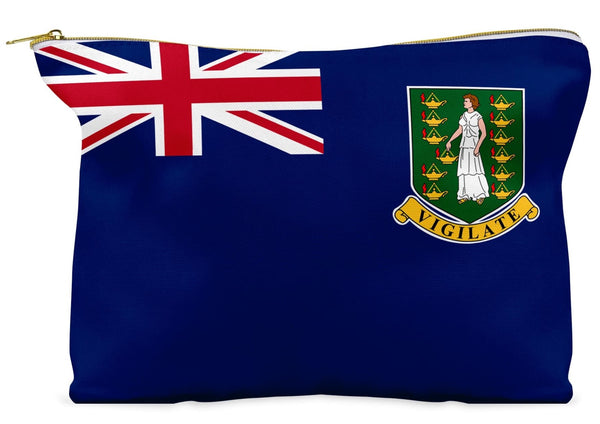 British Virgin Islands Make-Up Cosmetic Pouch - CaribeHeart British Virgin Islands