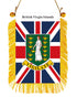 British Virgin Islands Rearview Mirror Flag - CaribeHeart British Virgin Islands