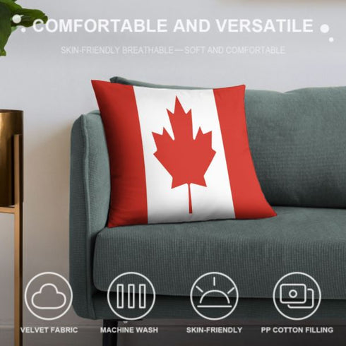 Canada Flag Throw Pillow - CaribeHeart Canada