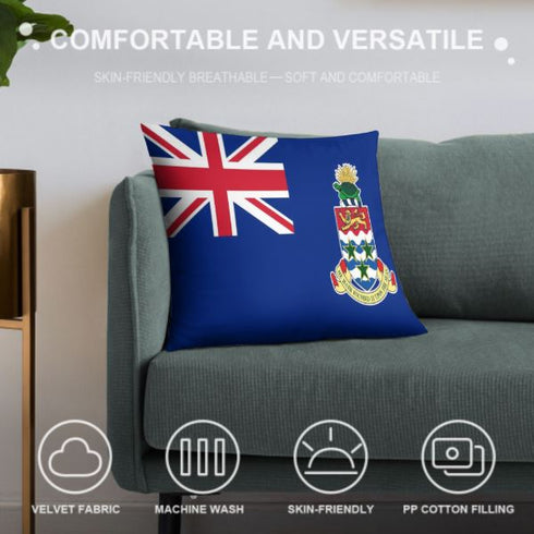 Cayman Islands Flag Throw Pillow - CaribeHeart Cayman Islands