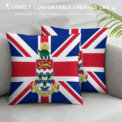 Cayman Islands Flag Throw Pillow - CaribeHeart Cayman Islands