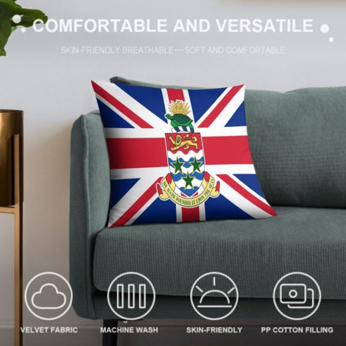 Cayman Islands Flag Throw Pillow - CaribeHeart Cayman Islands