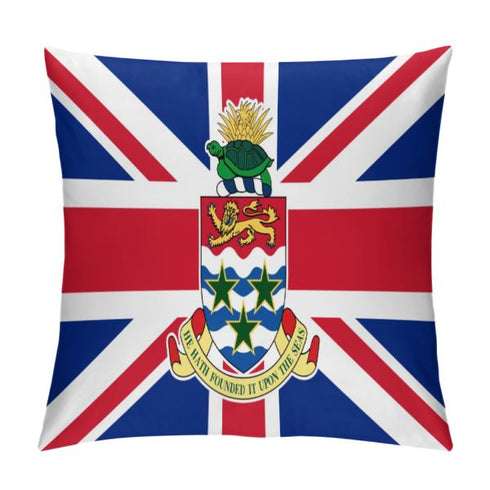 Cayman Islands Flag Throw Pillow - CaribeHeart Cayman Islands