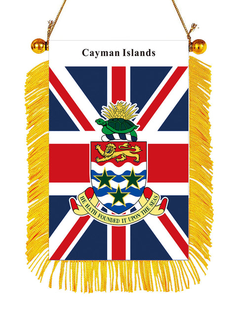 Cayman Islands Rearview Mirror Flag - CaribeHeart Cayman Islands