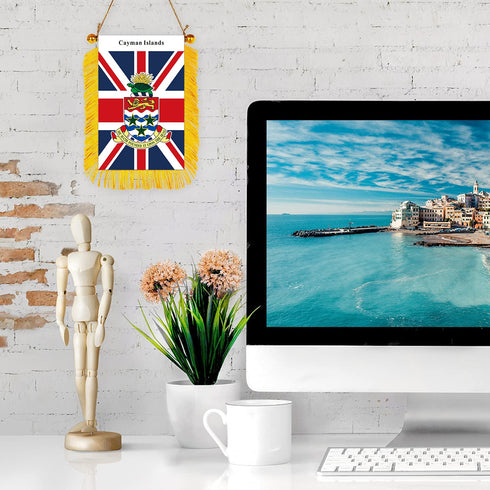 Cayman Islands Rearview Mirror Flag - CaribeHeart Cayman Islands