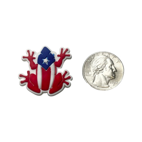 Coqui - Puerto Rico Flag Shoe Charm - CaribeHeart Puerto Rico