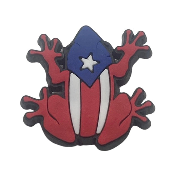 Coqui - Puerto Rico Flag Shoe Charm - CaribeHeart Puerto Rico