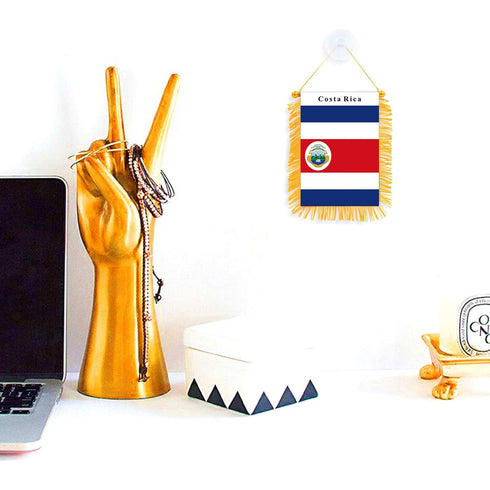 Costa Rica Rearview Mirror Flag Vehicle Rear View Mirror Ornaments Costa Rica