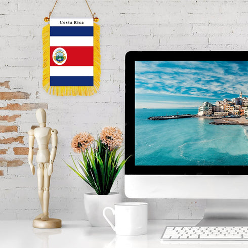 Costa Rica Rearview Mirror Flag Vehicle Rear View Mirror Ornaments Costa Rica