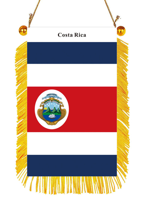 Costa Rica Rearview Mirror Flag Vehicle Rear View Mirror Ornaments Costa Rica