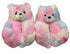 Cotton Candy Teddy Slippers - CaribeHeart Teddy