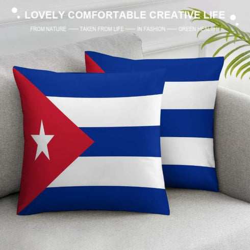 Cuba Flag Throw Pillow - CaribeHeart Cuba