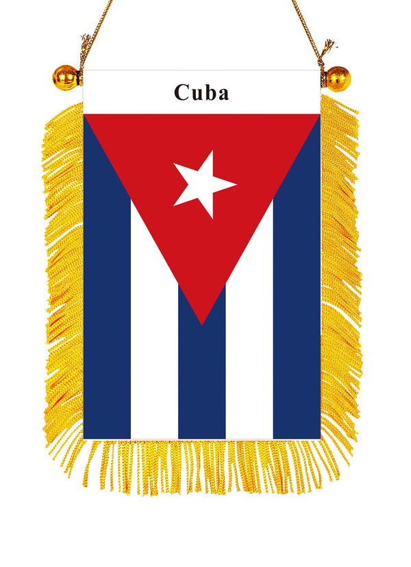 Cuba Rearview Mirror Flag - CaribeHeart Cuba