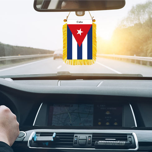 Cuba Rearview Mirror Flag - CaribeHeart Cuba