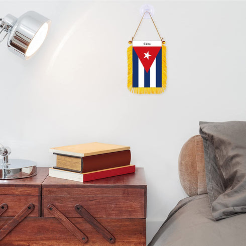 Cuba Rearview Mirror Flag - CaribeHeart Cuba