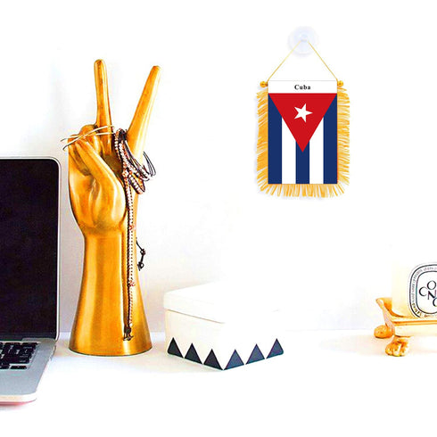 Cuba Rearview Mirror Flag - CaribeHeart Cuba