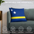 Curacao Flag Throw Pillow - CaribeHeart Curacao