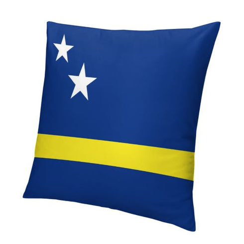 Curacao Flag Throw Pillow - CaribeHeart Curacao