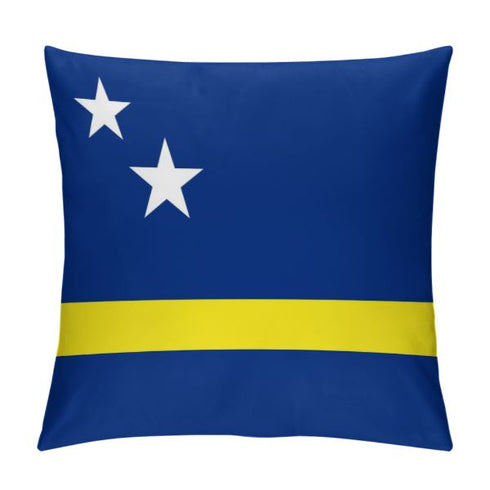 Curacao Flag Throw Pillow - CaribeHeart Curacao