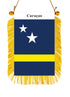 Curacao Rearview Mirror Flag - CaribeHeart Curacao