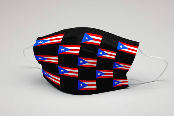 Disposable Puerto Rico Flag Face Covering - CaribeHeart Puerto Rico