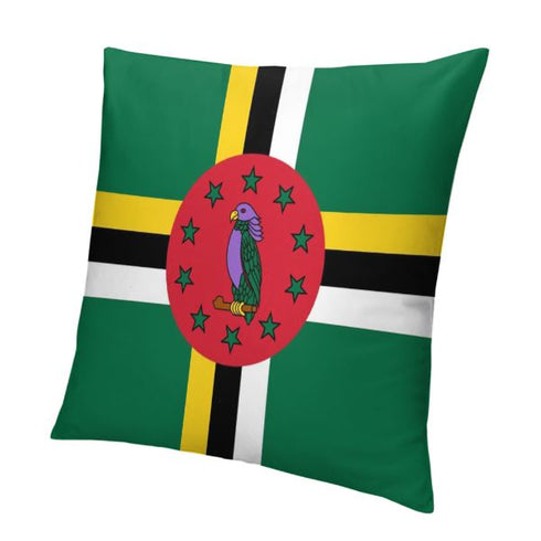 Dominica Flag Throw Pillow - CaribeHeart Dominica