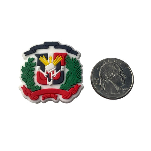 Dominican Republic Coat Of Arms Shoe Charm - CaribeHeart Dominican Republic