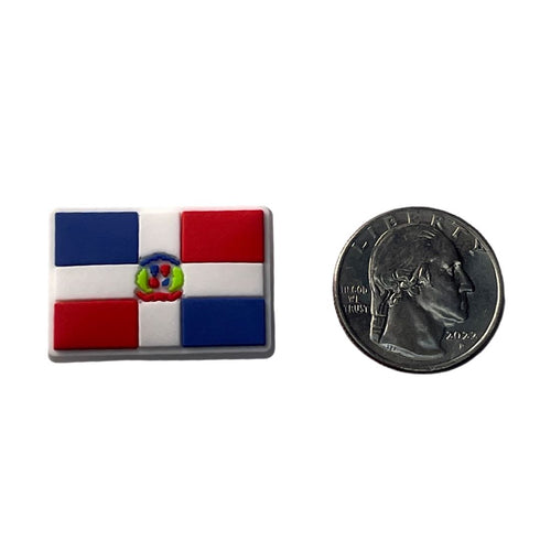 Dominican Republic Flag Shoe Charm - CaribeHeart Dominican Republic