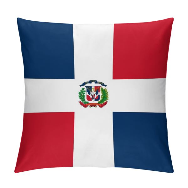 Dominican Republic Flag Throw Pillow - CaribeHeart Dominican Republic