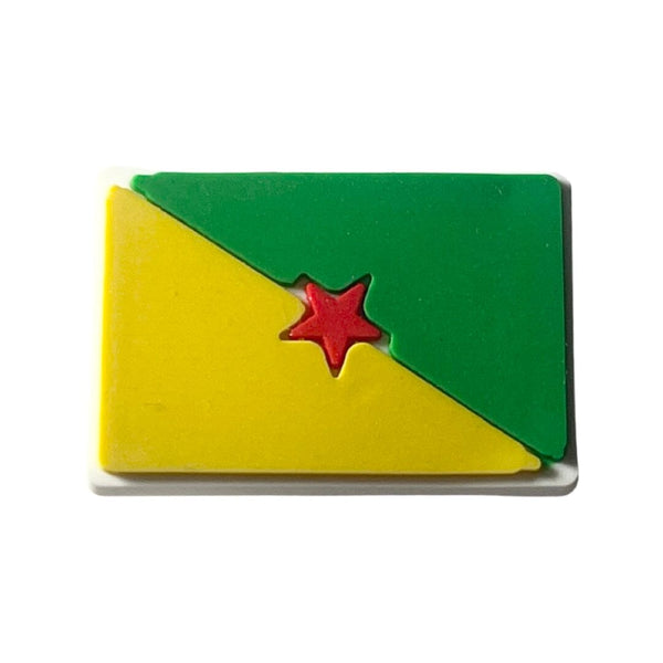 French Guiana Flag Shoe Charm - CaribeHeart The Bahamas