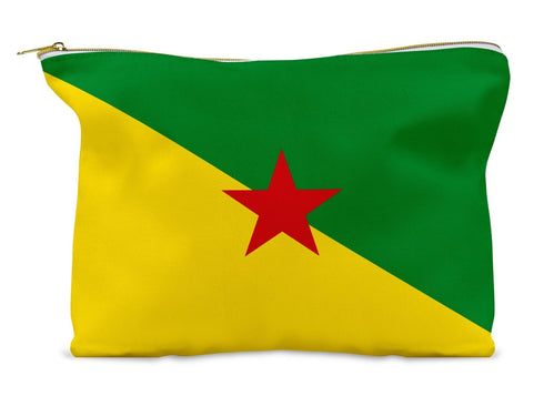 French Guiana Make-Up Cosmetic Pouch - CaribeHeart French Guiana