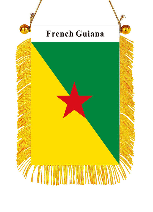 French Guiana Rearview Mirror Flag - CaribeHeart French Guiana