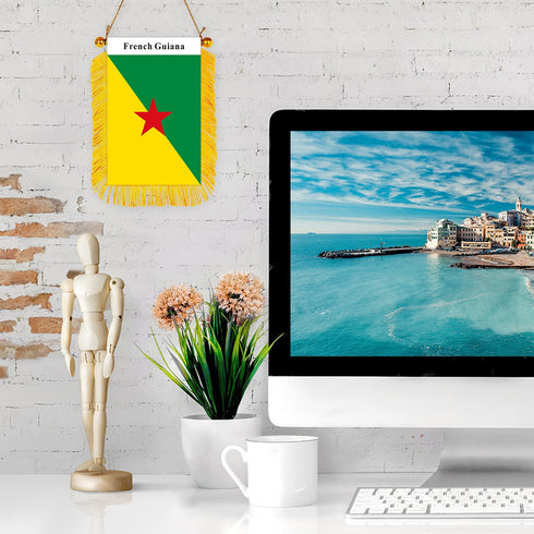 French Guiana Rearview Mirror Flag - CaribeHeart French Guiana