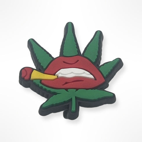 Ganja Spliff Lips Shoe Charm - CaribeHeart 420