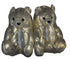 Gold Metallic Teddy Slippers - CaribeHeart Teddy