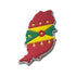 Grenada Flag Map Shoe Charm - CaribeHeart Grenada