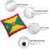 Grenada Flag Throw Pillow - CaribeHeart Grenada