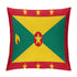 Grenada Flag Throw Pillow - CaribeHeart Grenada