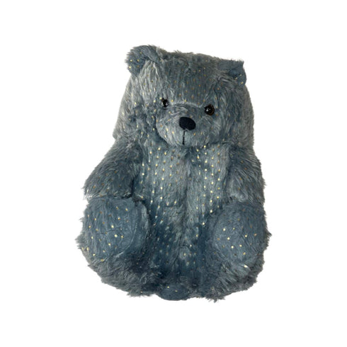 Grey & Gold Dots Teddy Slippers - CaribeHeart Teddy