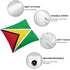 Guyana Flag Throw Pillow - CaribeHeart Guyana