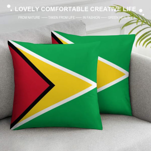 Guyana Flag Throw Pillow - CaribeHeart Guyana