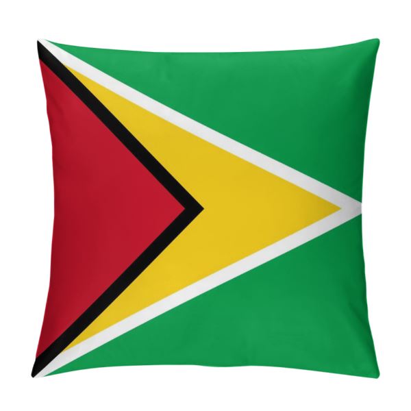 Guyana Flag Throw Pillow - CaribeHeart Guyana