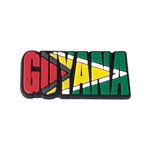 Guyana Flag Word Shoe Charm Shoe Charm Guyana