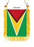 Guyana Rearview Mirror Flag - CaribeHeart Guyana
