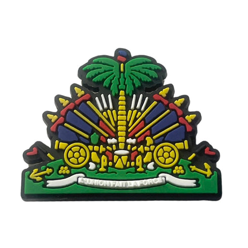 Haiti Coat Of Arms Shoe Charm - CaribeHeart Haiti
